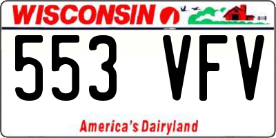 WI license plate 553VFV