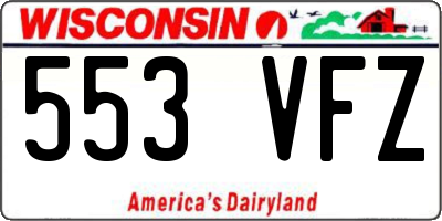 WI license plate 553VFZ