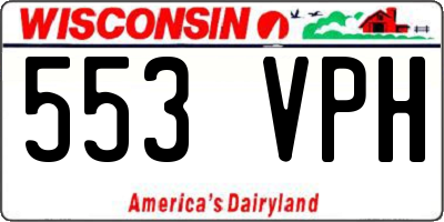 WI license plate 553VPH