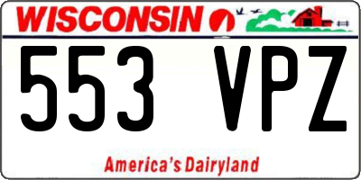 WI license plate 553VPZ