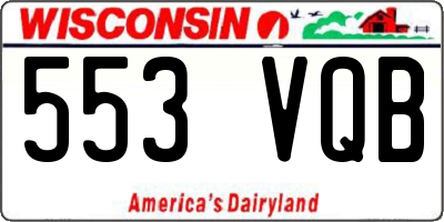 WI license plate 553VQB