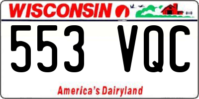 WI license plate 553VQC