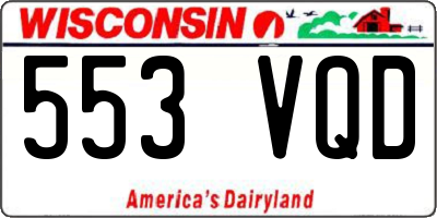 WI license plate 553VQD