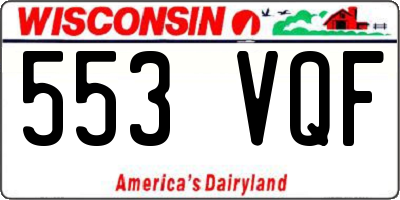 WI license plate 553VQF