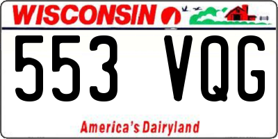 WI license plate 553VQG