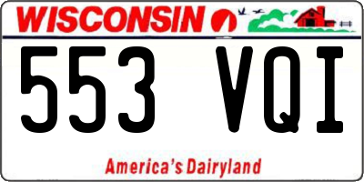 WI license plate 553VQI