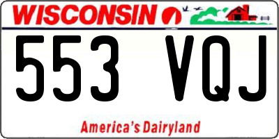 WI license plate 553VQJ