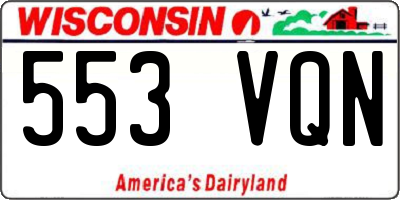 WI license plate 553VQN