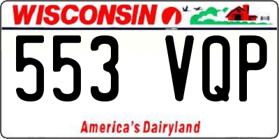 WI license plate 553VQP