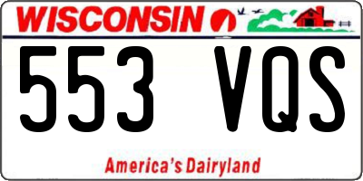 WI license plate 553VQS