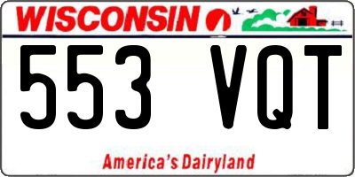 WI license plate 553VQT
