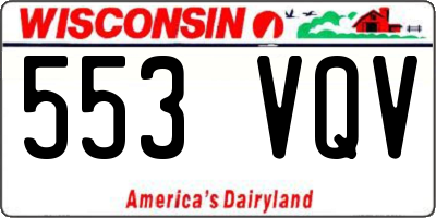 WI license plate 553VQV
