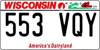 WI license plate 553VQY