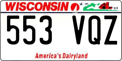 WI license plate 553VQZ