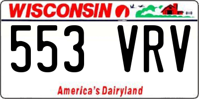 WI license plate 553VRV