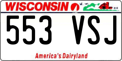 WI license plate 553VSJ
