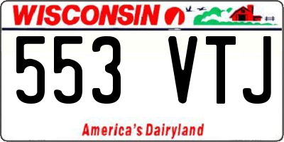 WI license plate 553VTJ