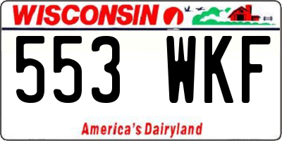 WI license plate 553WKF