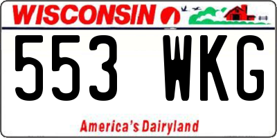 WI license plate 553WKG