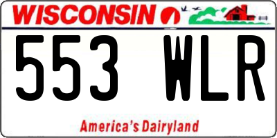 WI license plate 553WLR