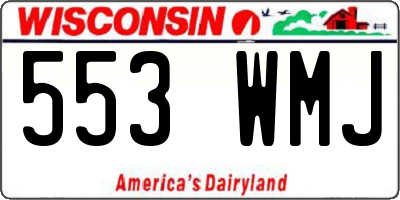 WI license plate 553WMJ