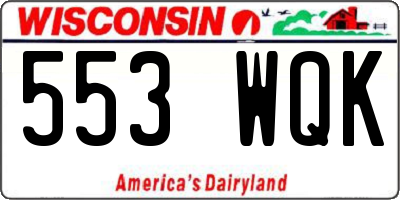 WI license plate 553WQK