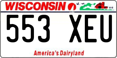 WI license plate 553XEU