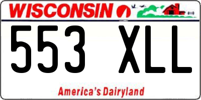 WI license plate 553XLL