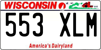 WI license plate 553XLM