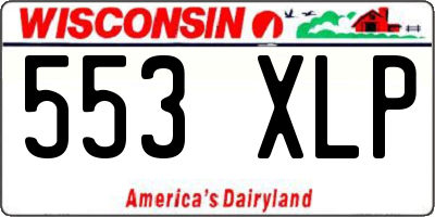 WI license plate 553XLP