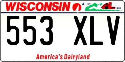 WI license plate 553XLV