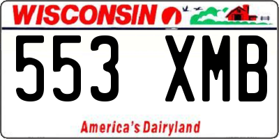 WI license plate 553XMB