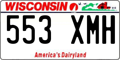 WI license plate 553XMH