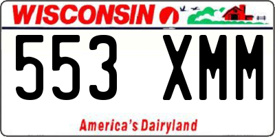WI license plate 553XMM