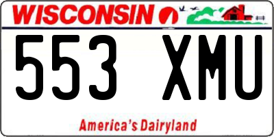 WI license plate 553XMU