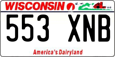 WI license plate 553XNB