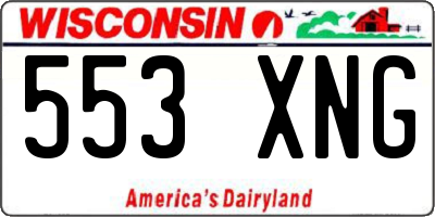 WI license plate 553XNG