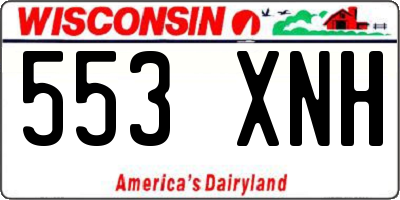 WI license plate 553XNH