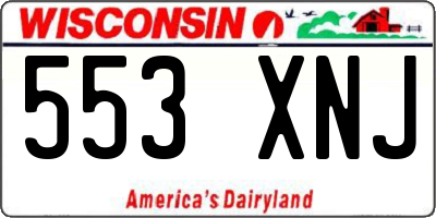 WI license plate 553XNJ