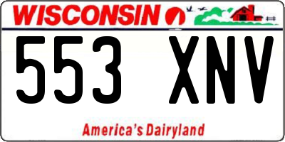 WI license plate 553XNV