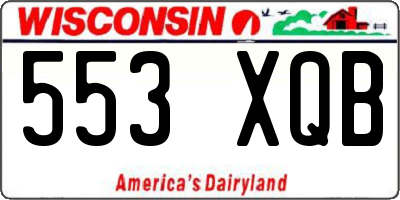 WI license plate 553XQB