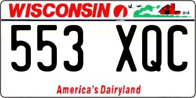 WI license plate 553XQC