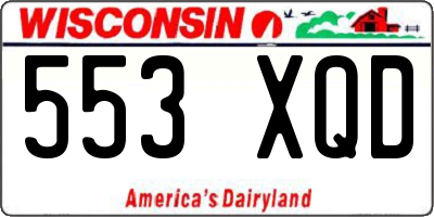 WI license plate 553XQD