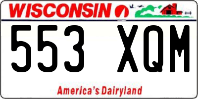 WI license plate 553XQM