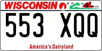 WI license plate 553XQQ