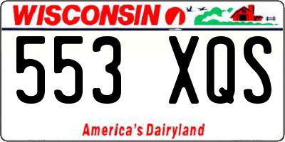 WI license plate 553XQS