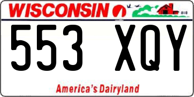 WI license plate 553XQY