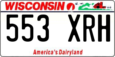 WI license plate 553XRH