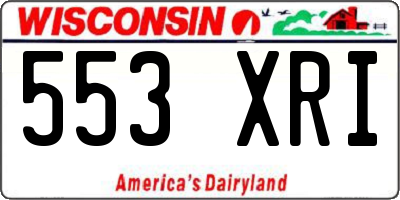 WI license plate 553XRI