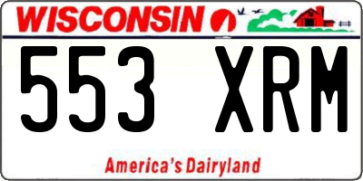 WI license plate 553XRM